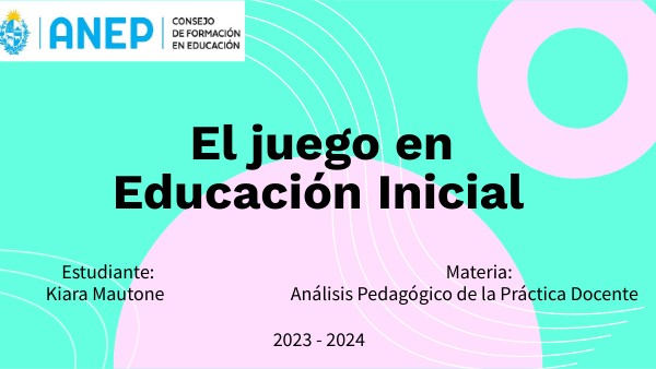 El juego en Educación Inicial