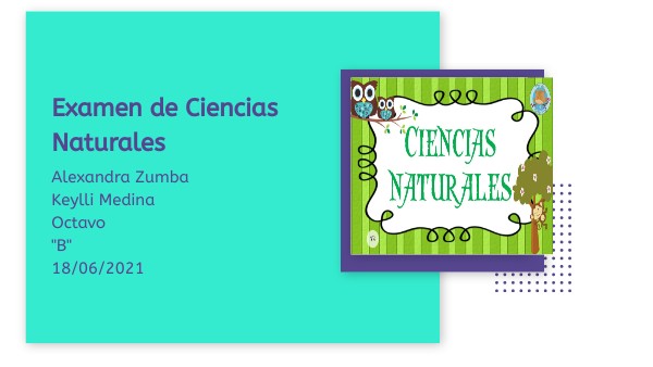 EXAMEN DE CIENCIAS NATURALES KEYLLI MEDINA