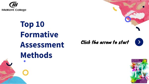 (started how to use section) Formative assessment methods