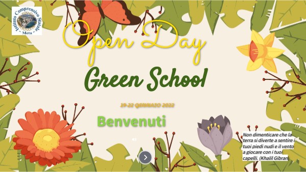 Open Day Green School | Genially