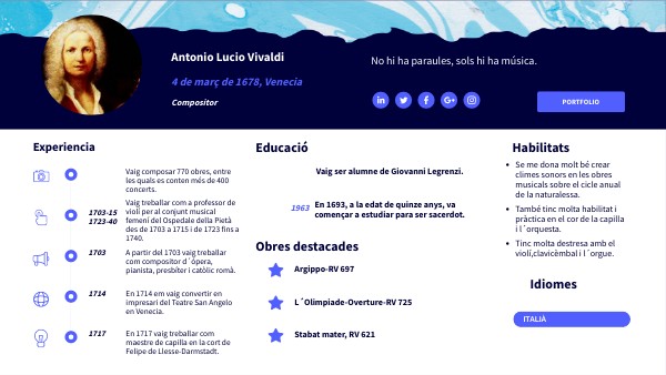 CV GENIAL antonio vivaldi | Genially