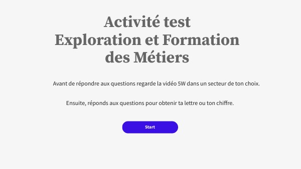 PPP - QUESTIONS EXPLORATION DE METIERS