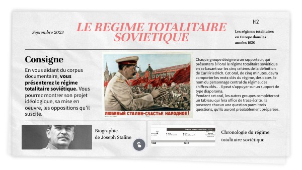 Décrire Le Régime Totalitaire Soviétique Page De Garde Régime totalitaire soviétique