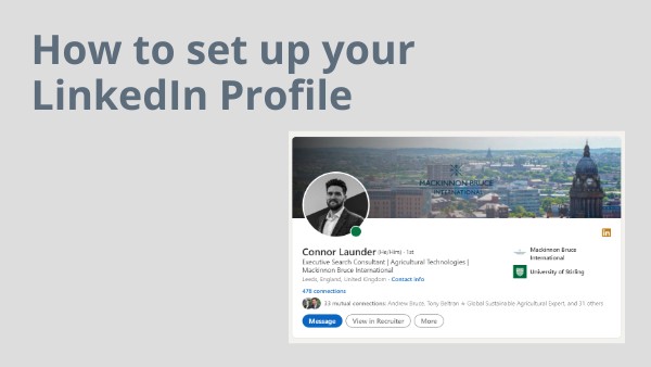 Setting up your LinkedIn