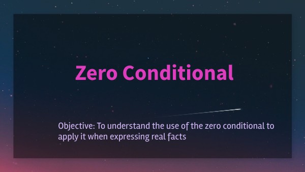 Zero conditional
