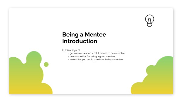 Being a Mentee Introduction