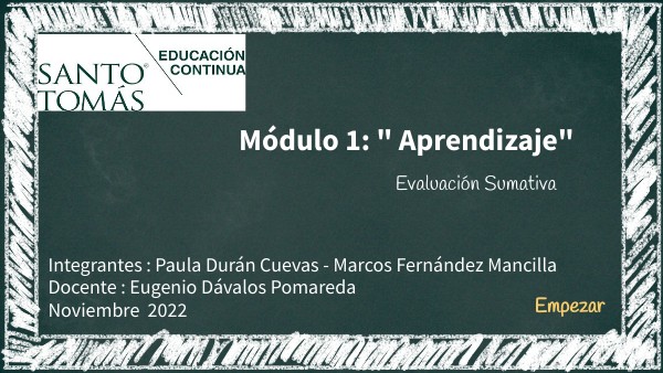 evaluación sumativa módulo 1 | Genially