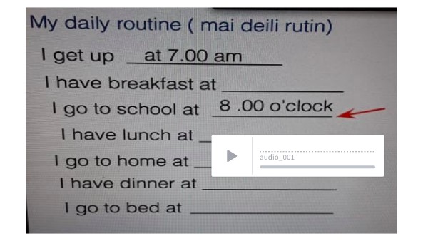 conversation 1 . My daily routine
