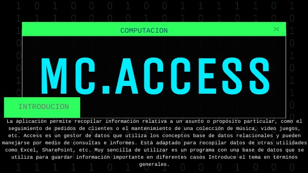 Taller 3- Tarea01. Ms. Access