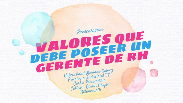 Valores de un gerente de RH