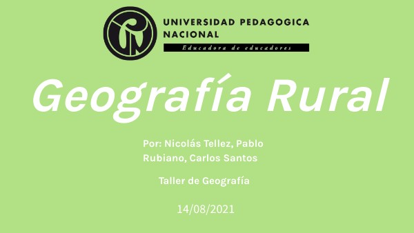 Geografía Rural
