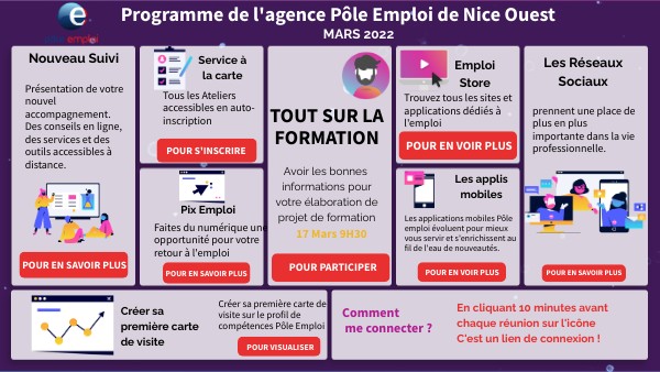 PROGRAMME AGENCE NICE OUEST | Genially
