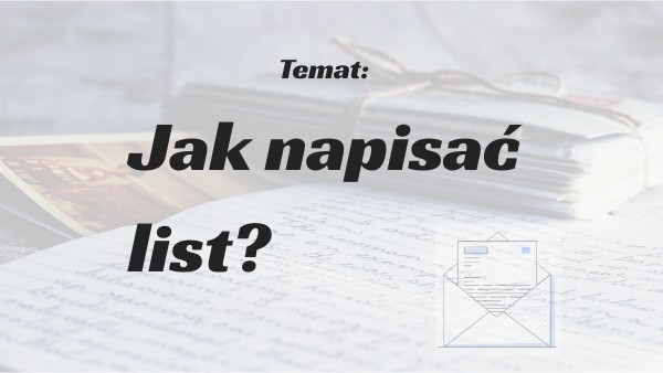 Jak napisać list?