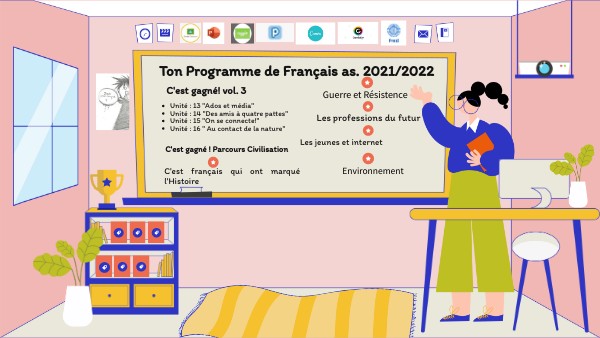 Programme de Français_3^media | Genially