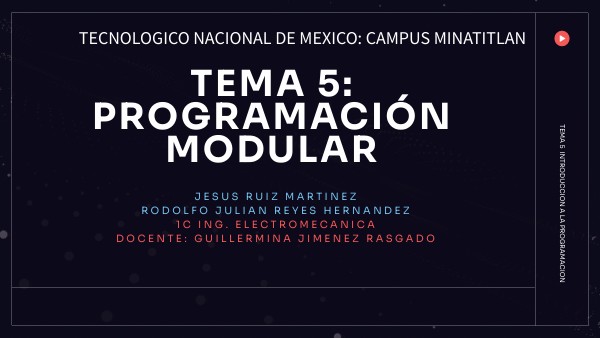 TEMA 5 GENIALLY 1C