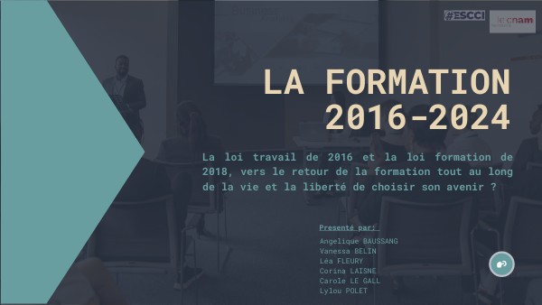 LA FORMATION 2016-2024 | Genially