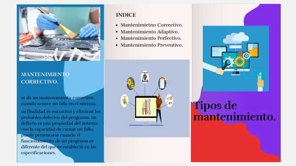 Triptico De Mantenimiento Preventivo Y Correctivo