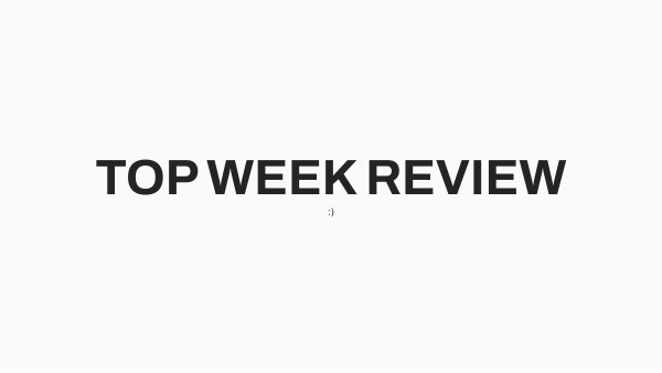 Top Week Review | Genially
