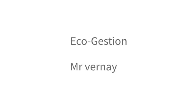 Eco-Gestion Chap 1