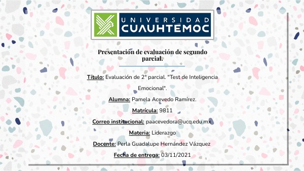 EVALUACIÓN 2° PARCIAL TEST DE INTELIGENCIA | Genially