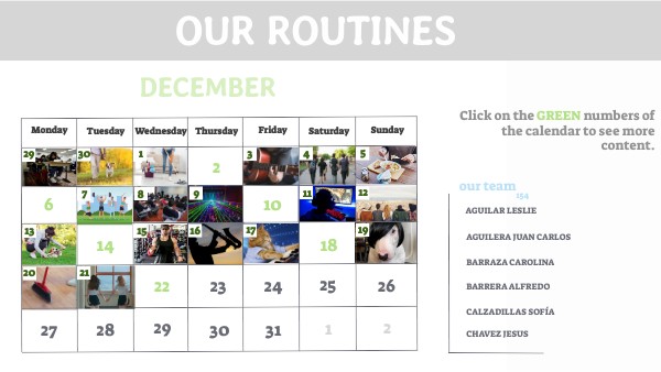 OUR ROUTINES | Genially