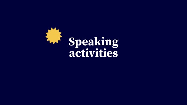 Speaking activities | Genially