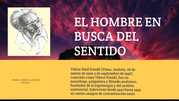 EL HOMBRE EN BUSCA DEL SENTIDO