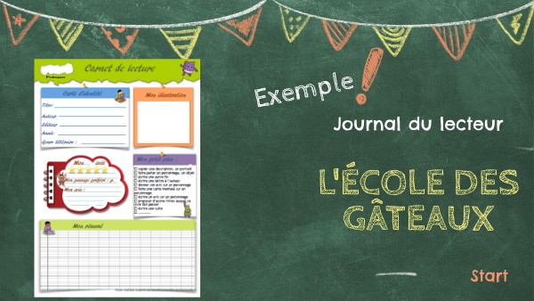 Page De Garde Journal Du Lecteur Journal du lecteur Exemple | Genially