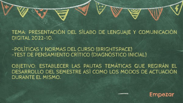 Presentación del Sílabo LCD 2022-20 | Genially