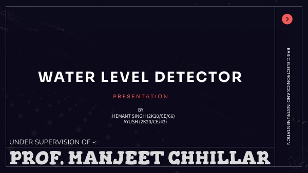 WATER LEVEL INDICATOR | Genially