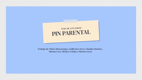 Pin parental | Genially