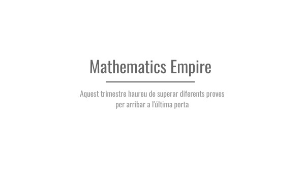 Mathematics Empire | Genially