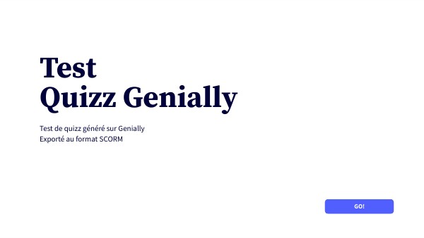 Test Quizz Genially Genially