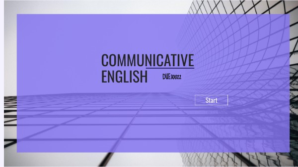 COMMUNICATIVE ENGLISH | Genially