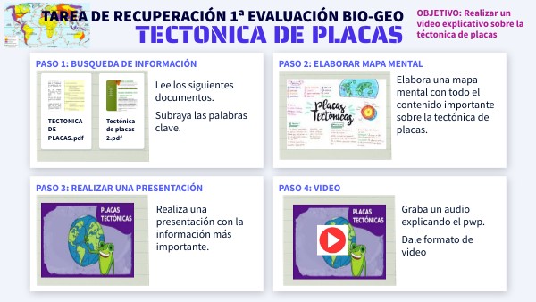 TAREA RECUPERACIÓN 1º EVAL. BIO-GEO 4ºDC