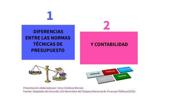 DIFERENCIAS ENTRE NORMAS TÉCNICAS DE PRESUPUESTO Y CONTABILIDAD | Genially