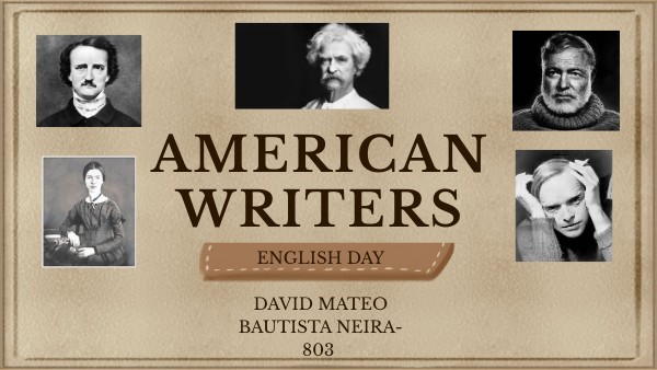 American Writers | Genially
