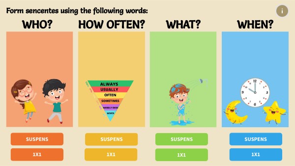 Sentence formation Routines | Genially
