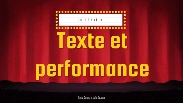 Texte et performance