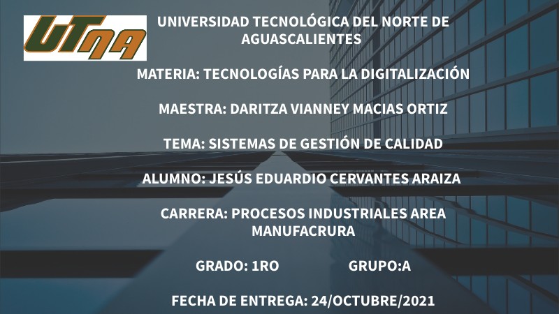 SISTEMAS DE GESTION DE CALIDAD ISO 9001 | Genially