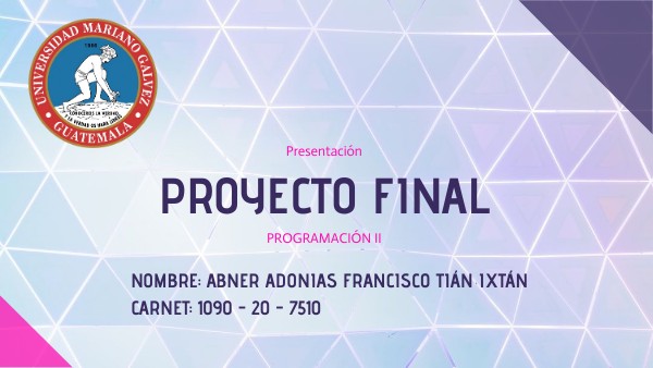 PRESENTACIÓN PROYECTO FINAL | Genially