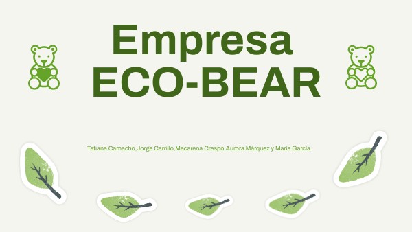 PRESENTACIÓN ECO-BEAR