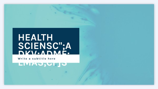 HEALTH SCIENCES PRESENTATION | Genially