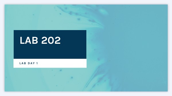 LAB 202 DAY 1 | Genially