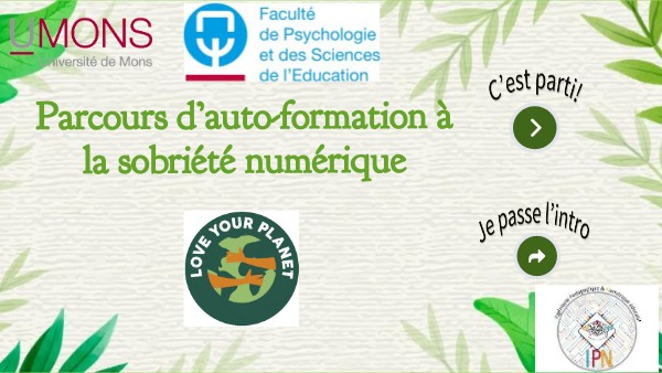 Parcours d'auto-formation à la sobriété numérique