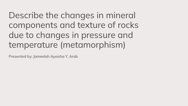 Metamorphism | Genially