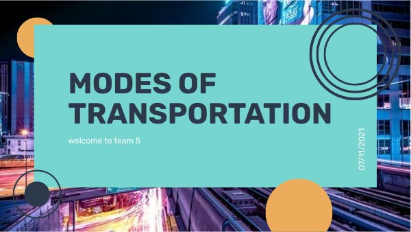 modes of transportation | Genially
