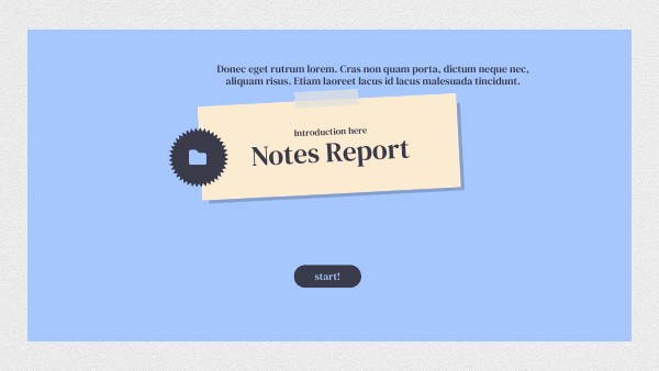 NOTES REPORT | Genially