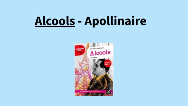 Page De Garde D'alcools D'apollinaire Justification Alcools-Apollinaire | Genially