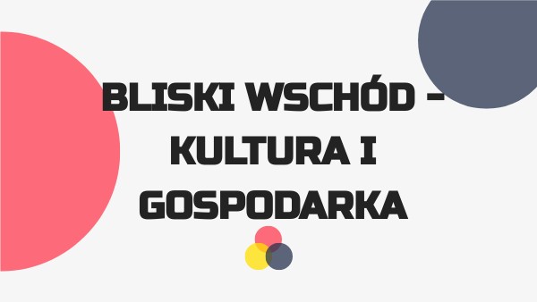 Bliski Wschód - kultura i gospodarka | Genially